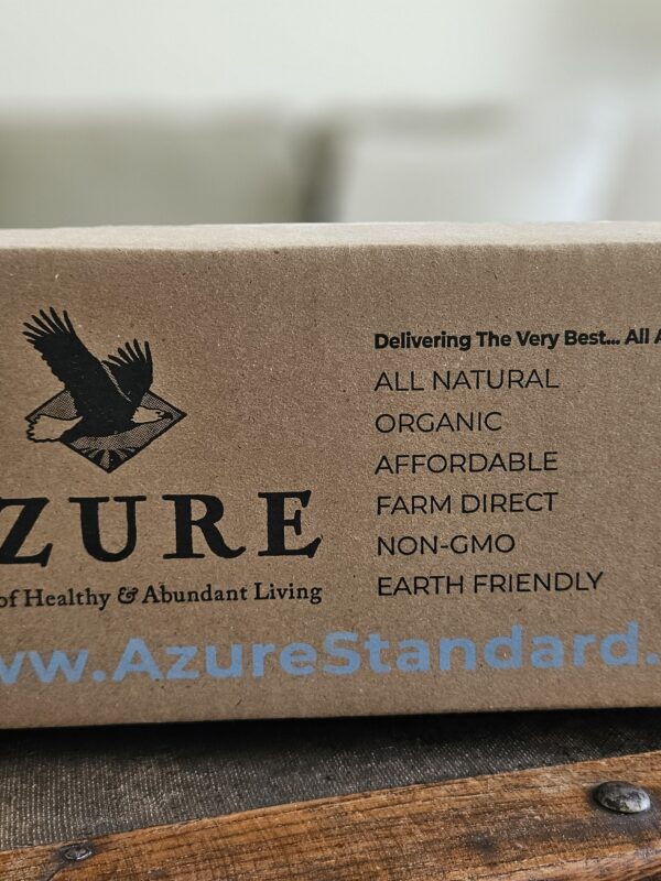 Box of groceries from Azure Standard.
