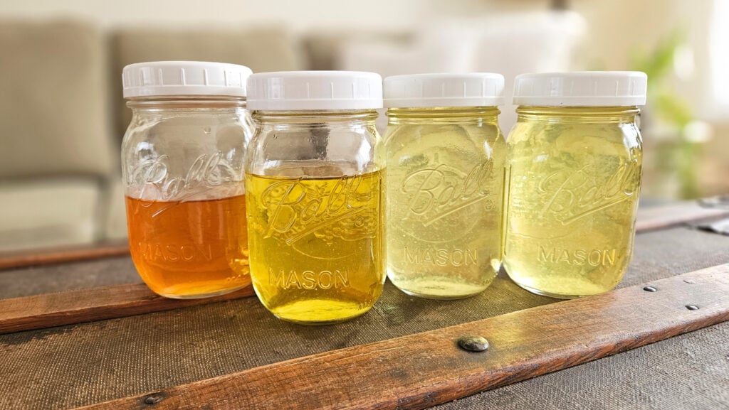 Four pints of citrus vinegar cleaning spray concentrate.